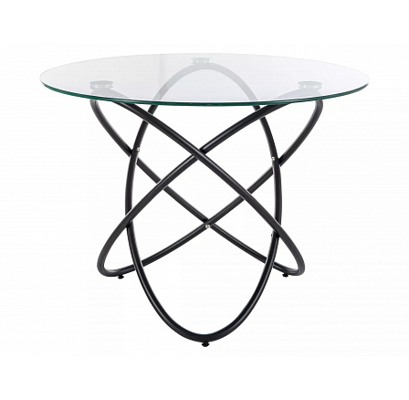 Jídelní stůl ORBIT, Transparent/Černá