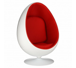 Křeslo Ovalia Chair bílo červené