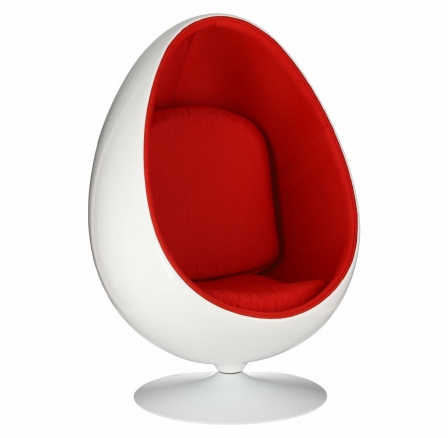 Křeslo Ovalia Chair bílo červené