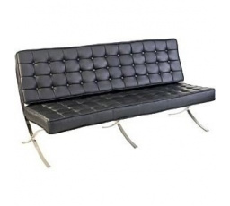 Sofa BA3 pro 3 osoby, černá ekokůže PU