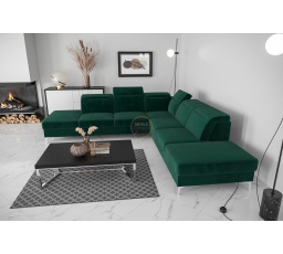 Rohová sedací souprava OSLO MAX 295x295 - zelená , levá