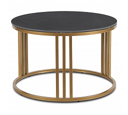 Keramický stolek KORIN Černý Mramor/Zlatý