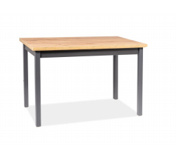 Jídelní stůl ADAM, dub lancelot/antracit, 120x68 cm