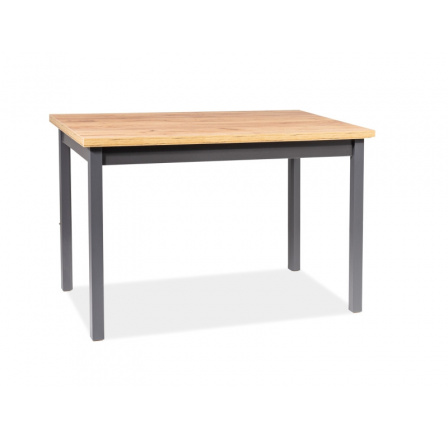 Jídelní stůl ADAM, dub lancelot/antracit, 120x68 cm