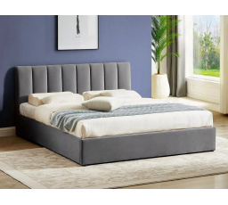 Postel s úložným prostorem MONTREAL Velvet, 140x200 cm, šedý Aksamit 192