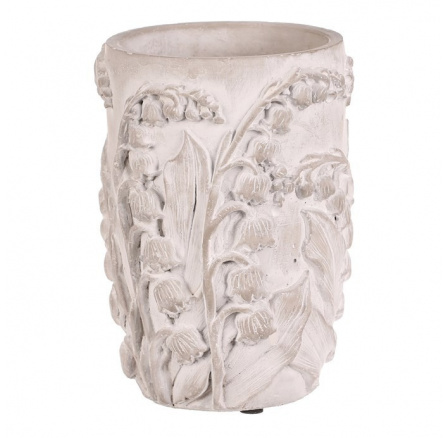 Obal betonový - vzor konvalinek, vel. S, světle šedý