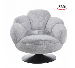 Otočná relaxační křeslo tk. futerkowa šedá FR8-FXJG