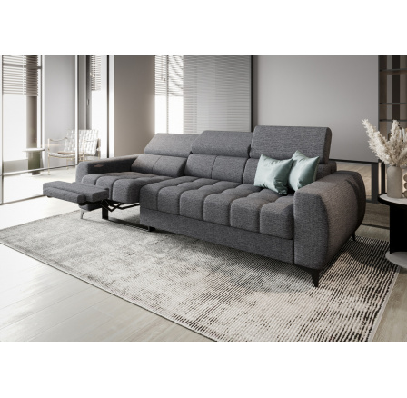 Sofa PORTO III , relax 263 cm - šedá , levá strana Sofa PORTO III , relax 263 cm - šedá , levá strana