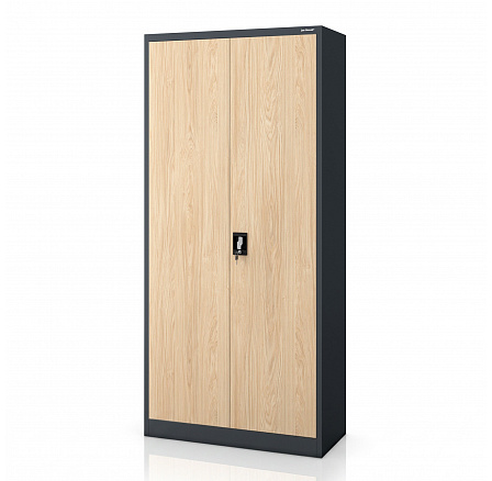 Kancelářská skříň na dokumenty kovová antracitová / dub sonoma: Eco Design JANA H 900 x 1950 x 400 mm Kancelářská skříň na dokumenty kovová antracitová / dub sonoma: Eco Design JANA H 900 x 1950 x 400 mm
