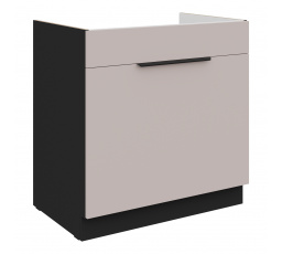 Dolní skřínka ARONA - 80 ZL 1S BB, Černá mat/Kašmír