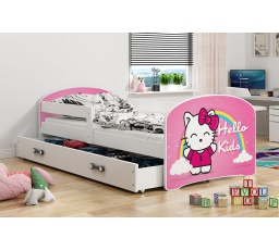 Dětská postel Luki - Bílá (Kitty) 160x80 cm