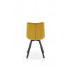 Jídelní židle K332 VELVET, Hořčicový Bluvel 68/Černá