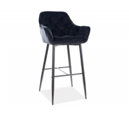 Barová židle CHERRY H-1 Velvet, černá/černý Bluvel 19