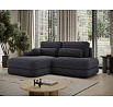Ripeli Corner Sofa Bed with Storage, Black Velvet, Left-Hand Facing Modullo 10 180x128 Left 1