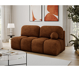 Nuwia sofa with sleeping function and storage box, brick red plush upholstery Avexin 30 145x200 1