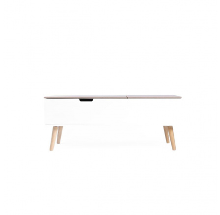 Konferenční stolek ANZABI s výklopnou deskou bílý 105x50.5x43.5 cm 712050