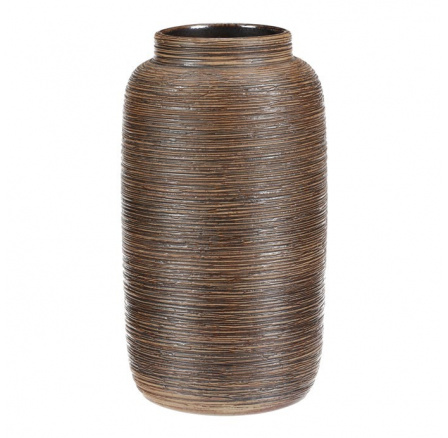 Váza keramická - zaoblená, 30 cm, hnědá