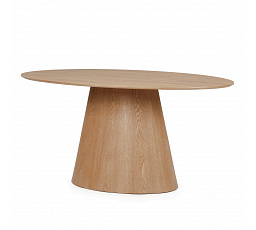 Oválný jídelní stůl 160x90cm, dýha, dub HT-L3523 OAK