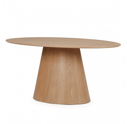 Oválný jídelní stůl 160x90cm, dýha, dub HT-L3523 OAK