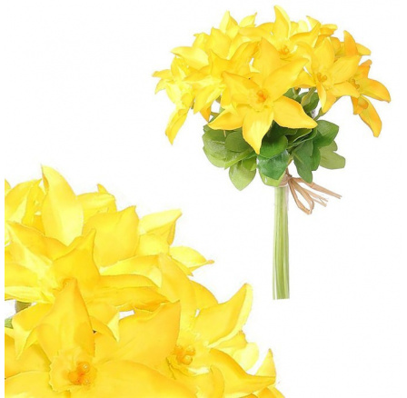 Narcis - umělá kytice, barva žlutá
