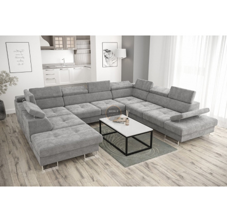 Rohová sedací souprava GALAXY MAX I s funkcí spaní 280x350x225 - šedá , pravá Rohová sedací souprava GALAXY MAX I s funkcí spaní 280x350x225 - šedá , pravá