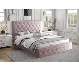 Postel ROMA - 200x200, Dřevěná, růžová