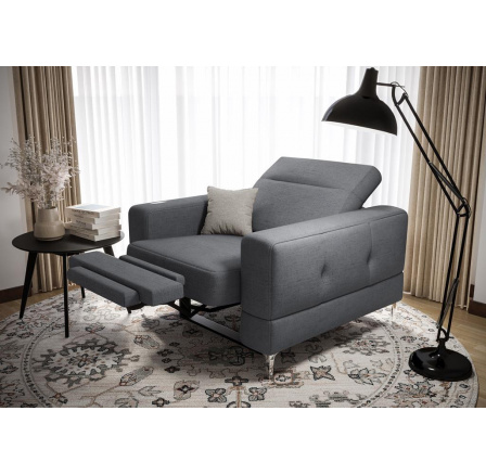 Křeslo MALIBU , relax - šedá