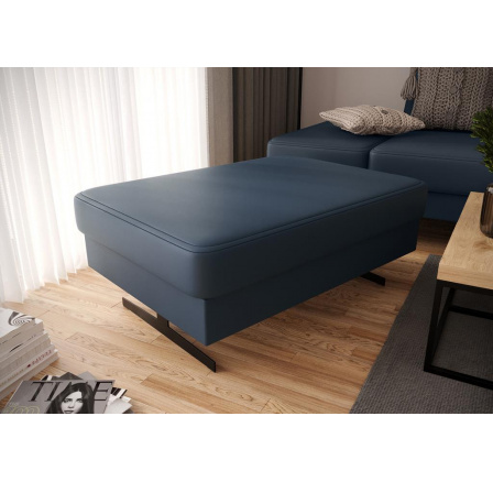 Taburet EMPORIO 100x70 cm přírodní kůže - Modrá kůže Taburet EMPORIO 100x70 cm přírodní kůže - Modrá kůže