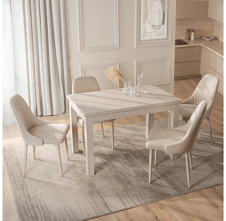 Stůl SKUBI Rozkládací 120-160 cm Kašmír