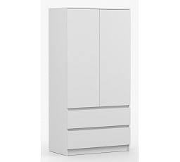 Šatní skříň SOLO - 2D2S, Bílý Mat