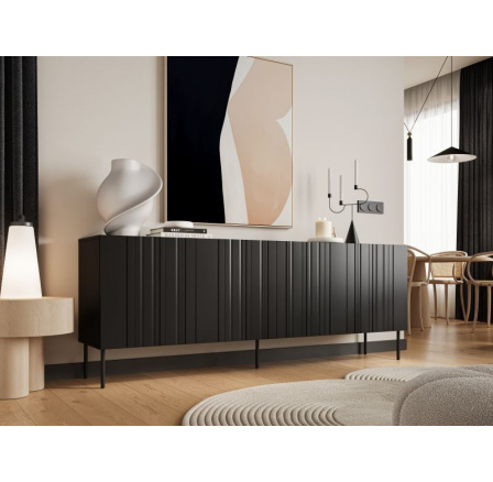 ISLA komoda 200 černý mat (1 ks)=2 str. ) ISLA komoda 200 černý mat (1 ks)=2 str. )