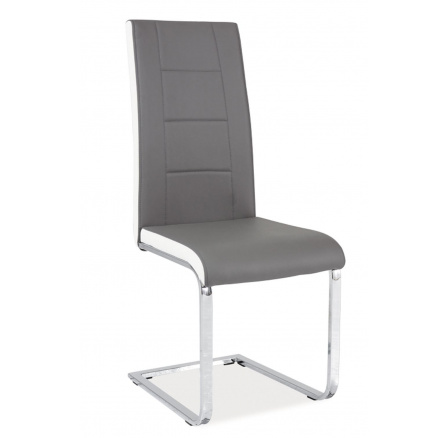 H-629 - jídelní židle(H629SZB) eco šedá/ bílá  (S) (K150-Z)