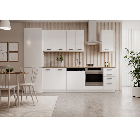 Kuchyňský nábytek BUBBLE 240 Bílý + Dub Lancelot