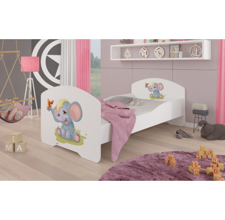Postel s matrací PEPE ELEPHANT 160x80 Bílá