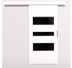 Posuvné dveře na stěnu CENTO 76 White+Black Lacobel
