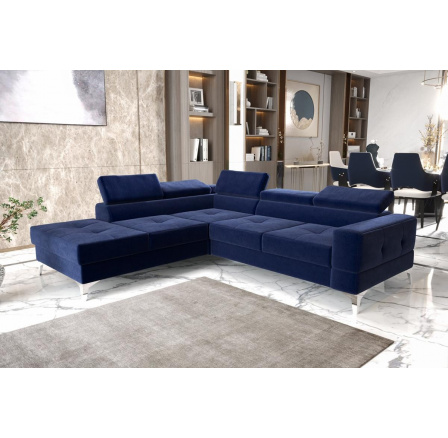 Rohová sedací souprava TOSCANIA II průměr 30x250 - modrá , levá Rohová sedací souprava TOSCANIA II průměr 30x250 - modrá , levá