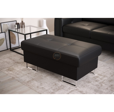 Taburet s úložným prostorem 100x55 cm GALAXY - černá eko kůže Taburet s úložným prostorem 100x55 cm GALAXY - černá eko kůže