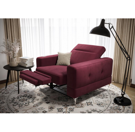 Křeslo MALIBU , relax - vínová