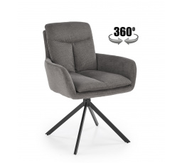 Jídelní otočná židle K536, Šedá/Černá