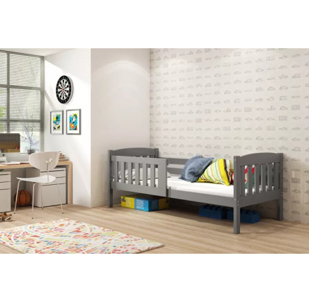 Dětská postel KUBUS 80x160 cm bez matrace, Grafit