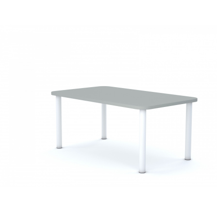Školní lavice SMART obdélník 1200x700, bílý rám/šedá deska velikost 1