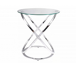Konferenční stolek EOS C, Průhledná / chrom