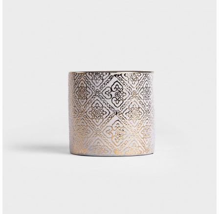 Držák na květináč TAROTTO ve vzoru Hindi zlatý 13.5x13.5x13 cm 707063