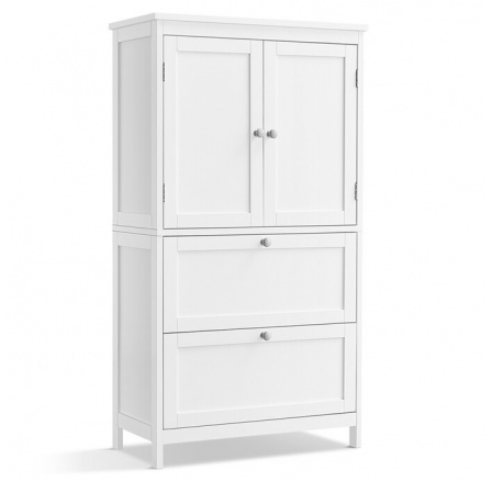 Komoda 60x30x110cm, mdf, bílá, AUK-E1055 WT Komoda 60x30x110cm, mdf, bílá, AUK-E1055 WT