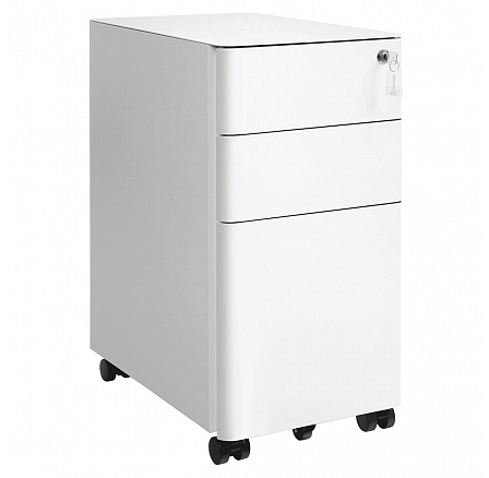 Kancelářský kontejner 30x46x59cm, kov, bílá, AUK-E1130 WT