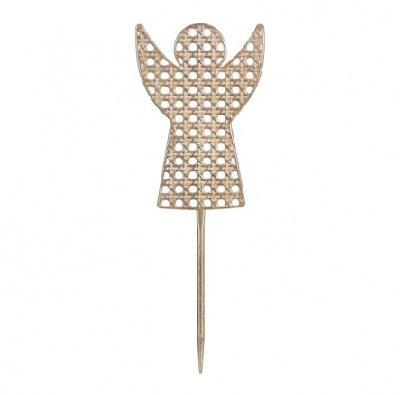 Anděl kovový - zápich, barva champagne Anděl kovový - zápich, barva champagne