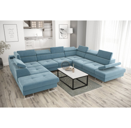 Rohová sedací souprava GALAXY MAX I s funkcí spaní 280x350x225 - volitelný odstín - pravá Rohová sedací souprava GALAXY MAX I s funkcí spaní 280x350x225 - volitelný odstín - pravá