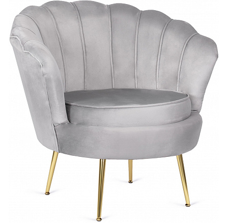 Křeslo ANGEL Šedé Sametové