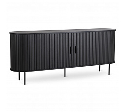 Komoda TRISH 180 cm Dvoudveřová Posuvná Černá