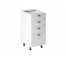 Kuchyňská dolní skříňka Linea D40S4, bílá